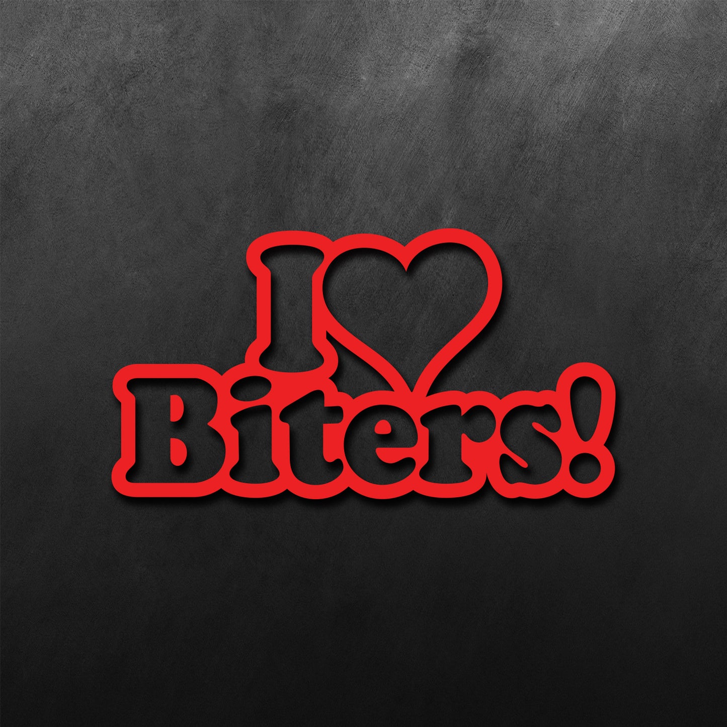 JDM Heart I Love Biters Sticker