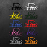 JDM Heart I Love Biters Sticker