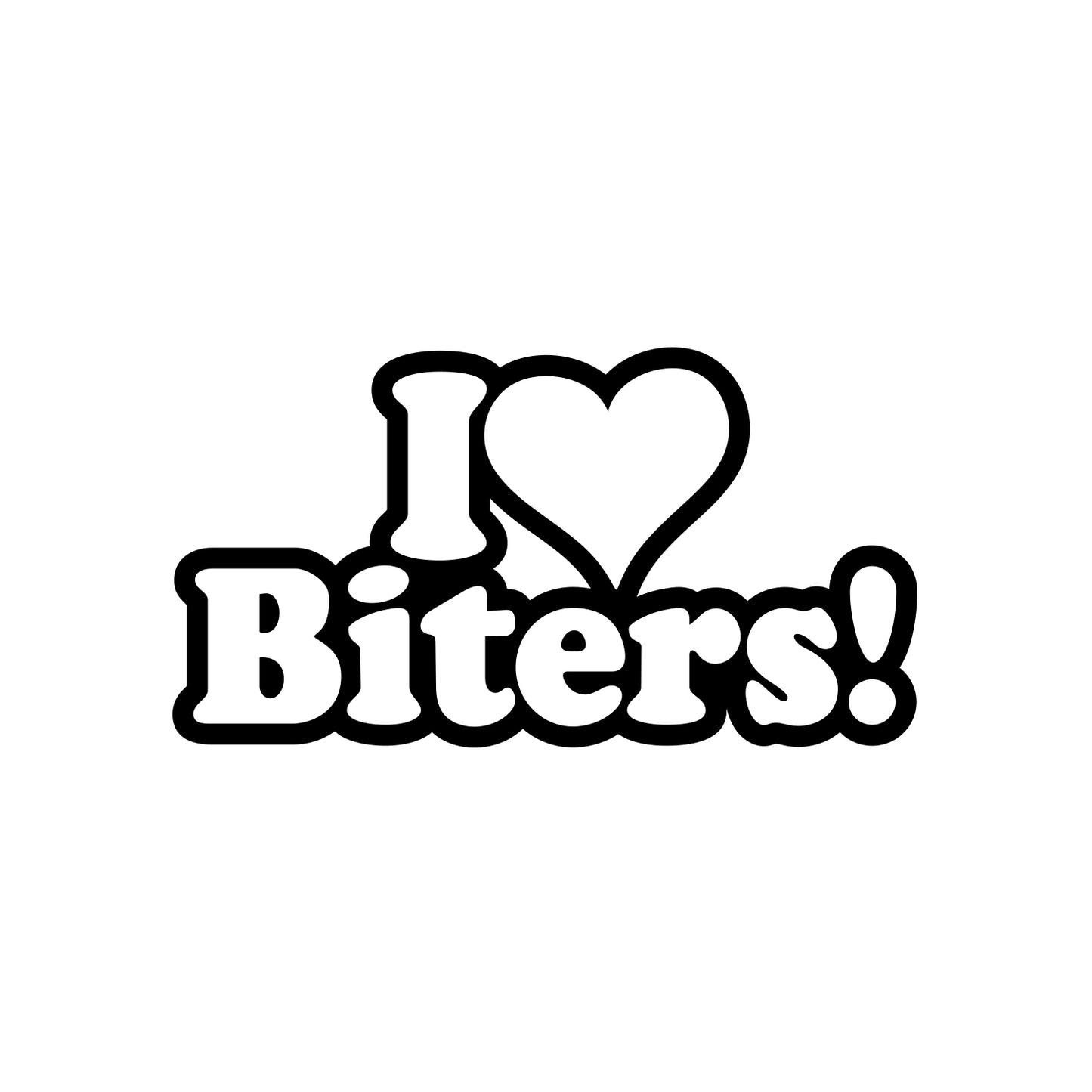 JDM Heart I Love Biters Sticker