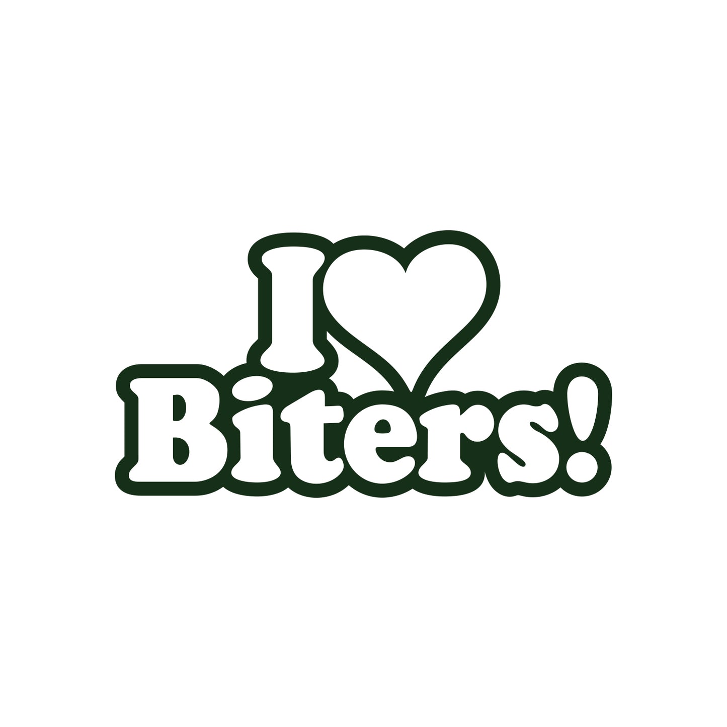 JDM Heart I Love Biters Sticker