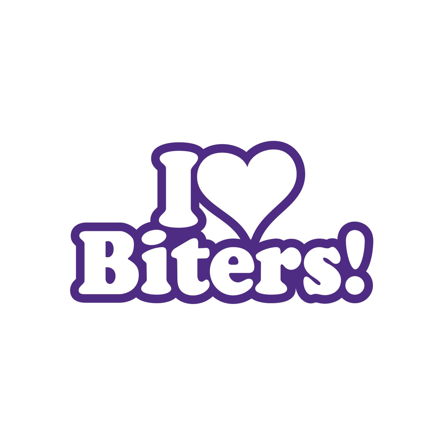 JDM Heart I Love Biters Sticker