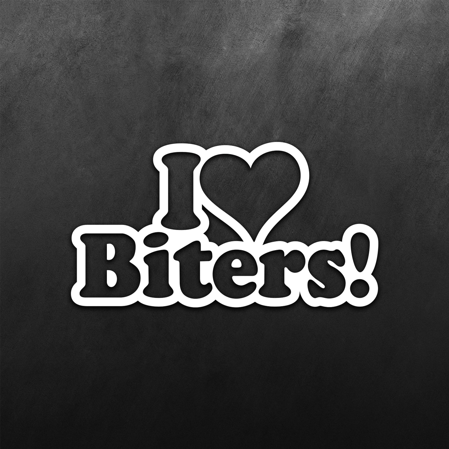 JDM Heart I Love Biters Sticker