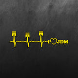 JDM Heart I Love Piston Sticker