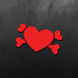 JDM Heart Skull Sticker