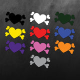 JDM Heart Skull Sticker