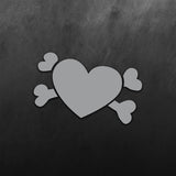 JDM Heart Skull Sticker