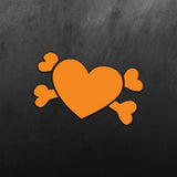 JDM Heart Skull Sticker