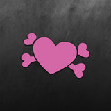 JDM Heart Skull Sticker