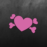 JDM Heart Skull Sticker