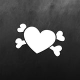 JDM Heart Skull Sticker