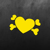 JDM Heart Skull Sticker