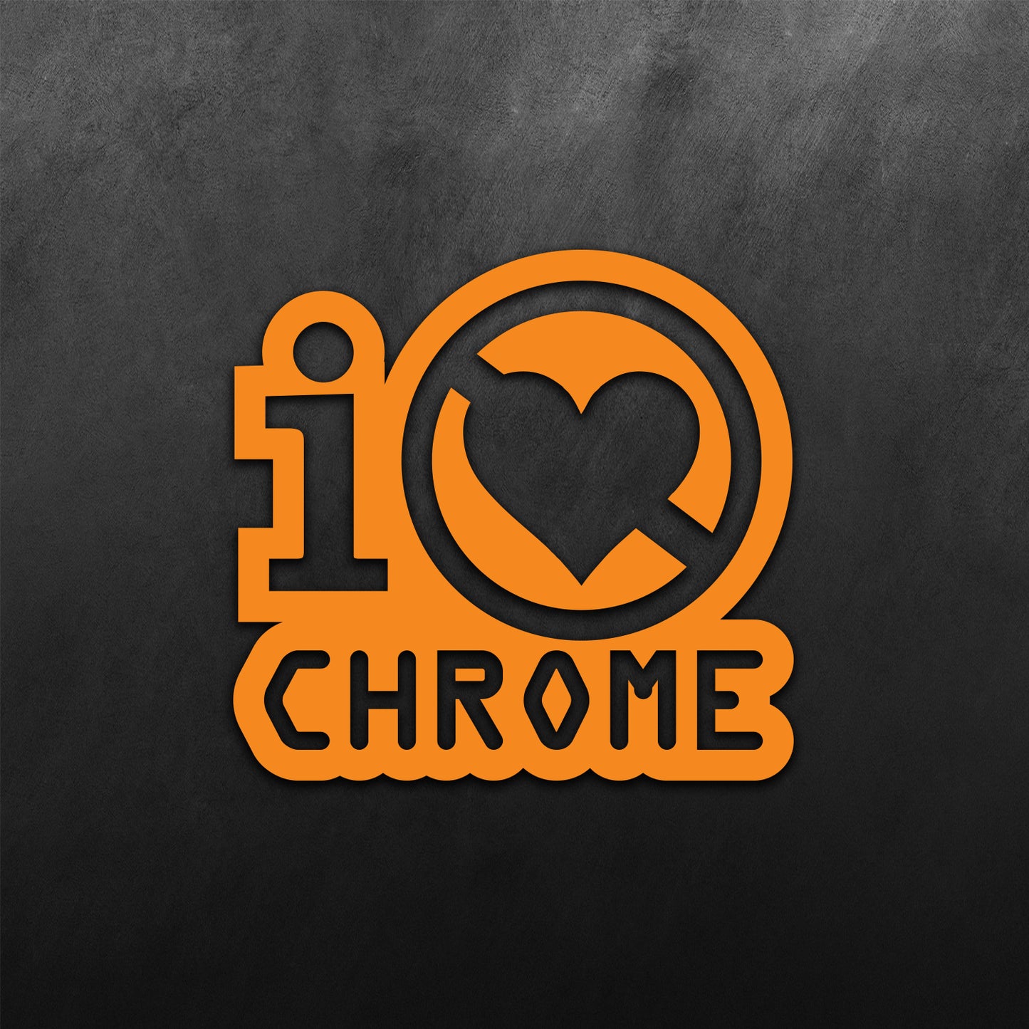 JDM Heart I Love Chrome Sticker
