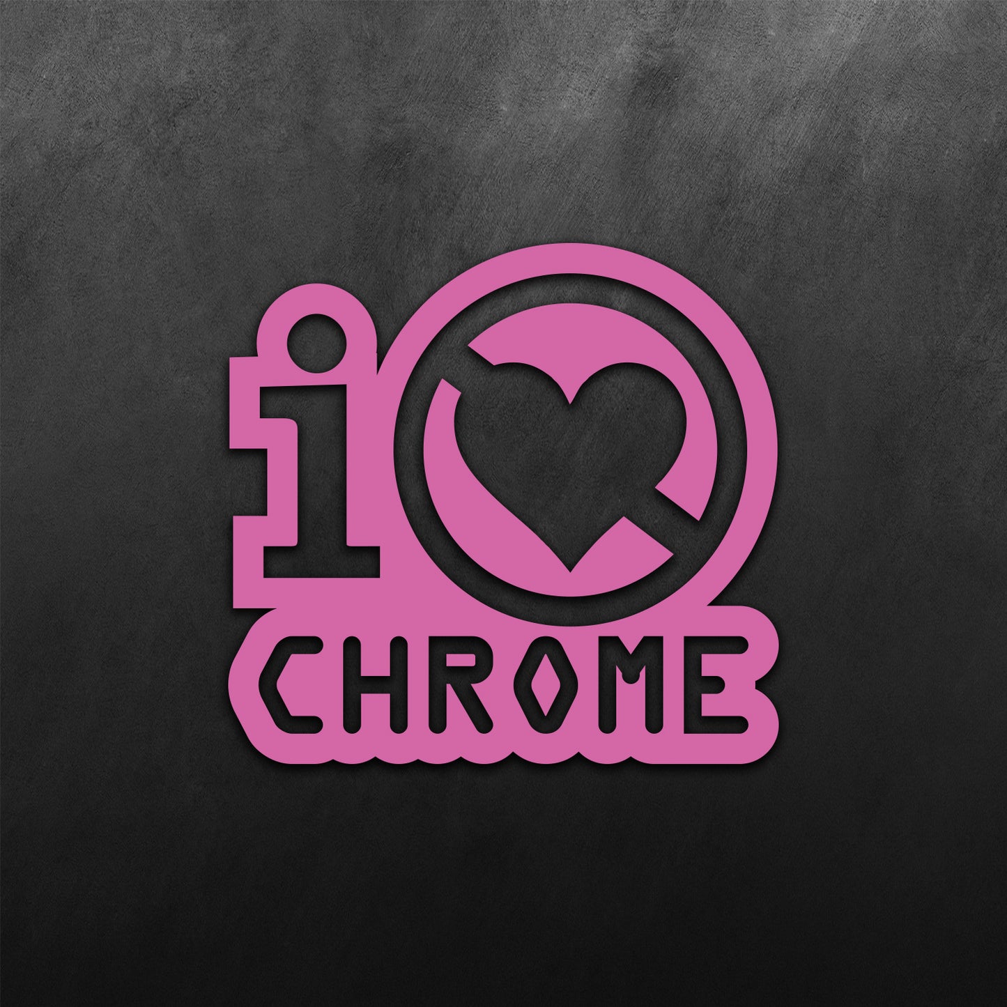 JDM Heart I Love Chrome Sticker