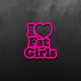 JDM Heart I Love Fat Girl Sticker