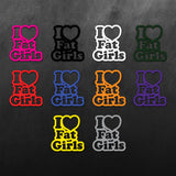 JDM Heart I Love Fat Girl Sticker