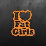 JDM Heart I Love Fat Girl Sticker