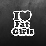 JDM Heart I Love Fat Girl Sticker