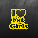 JDM Heart I Love Fat Girl Sticker