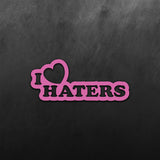 JDM Heart I Love Haters Sticker