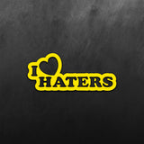 JDM Heart I Love Haters Sticker