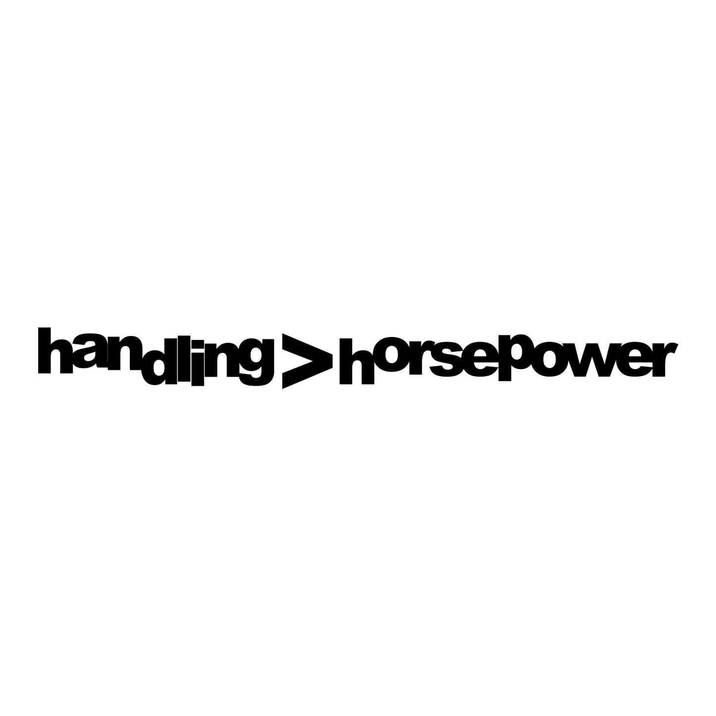Handling Horsepower Sticker