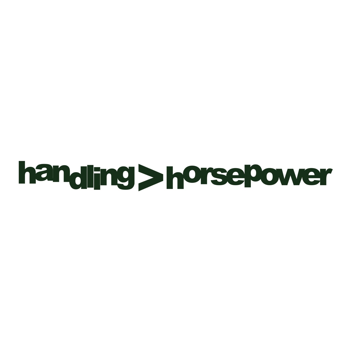 Handling Horsepower Sticker