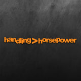 Handling Horsepower Sticker