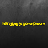 Handling Horsepower Sticker