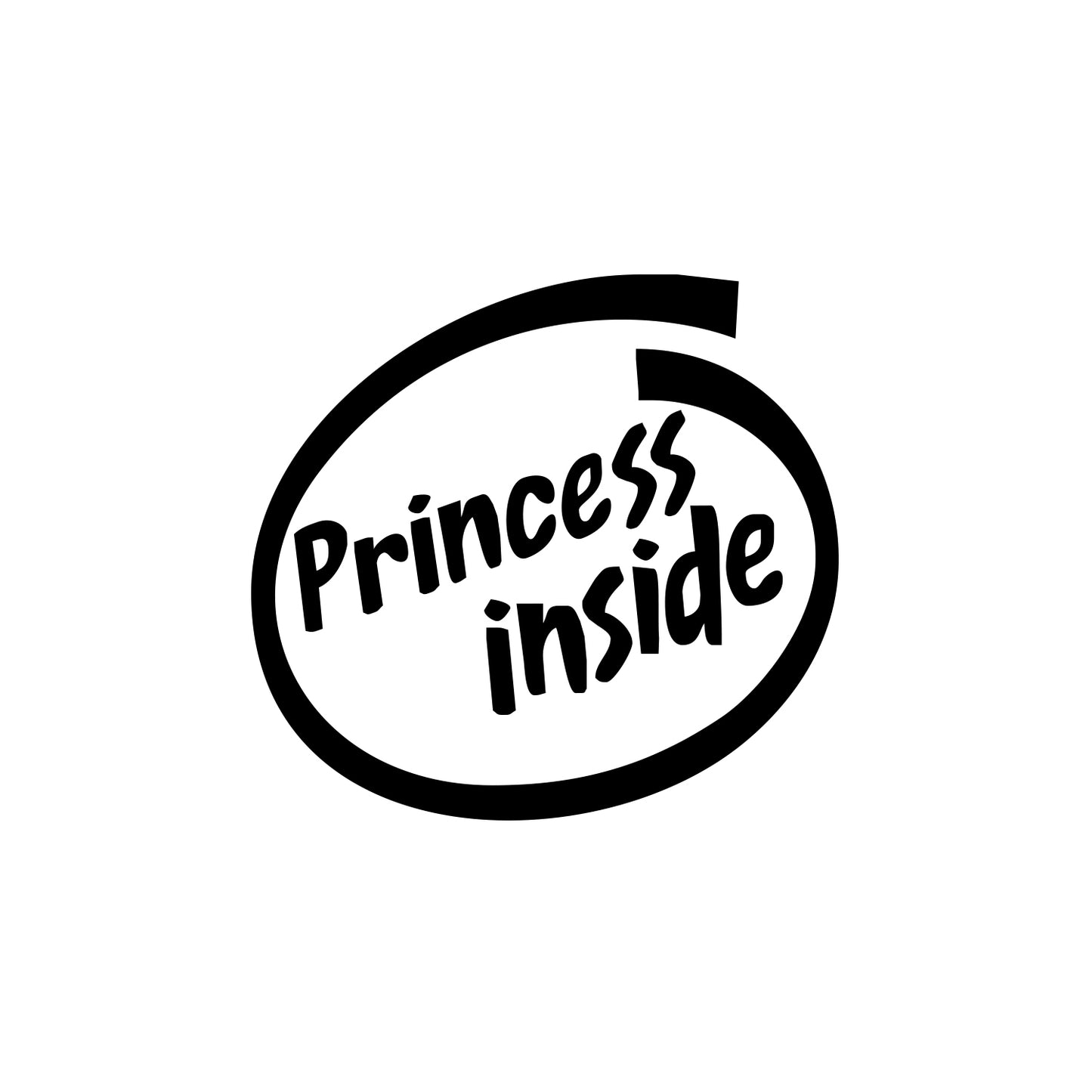Princess Inside Sticker