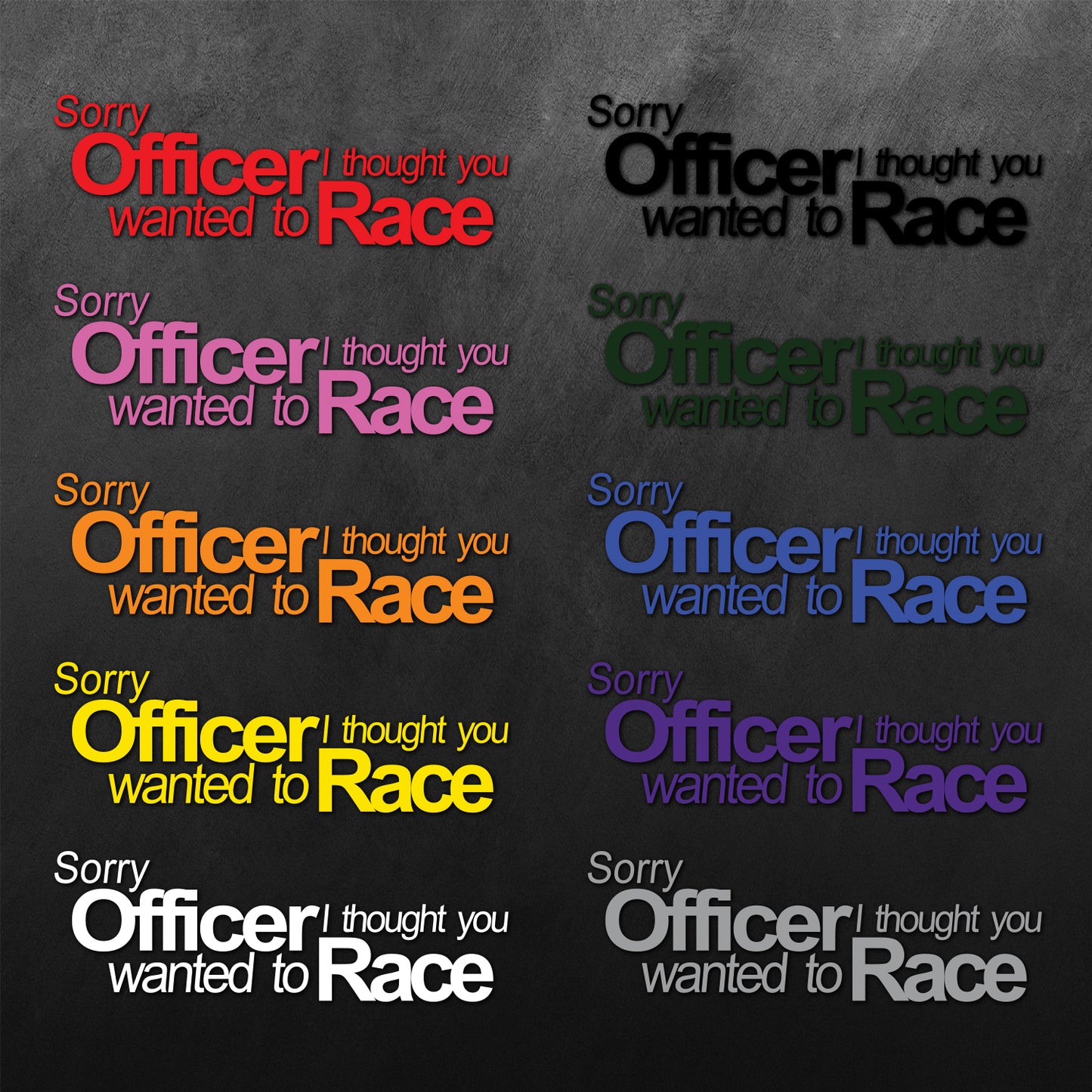 Sorry Officer Sticker