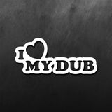 JDM Hearts I Love My Dub Sticker