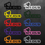 JDM Hearts I Love My Dub Sticker