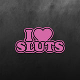 JDM Heart I Love Sluts Sticker