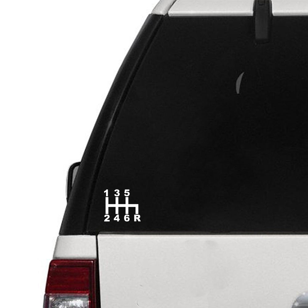 6 Speed Shift Pattern Sticker