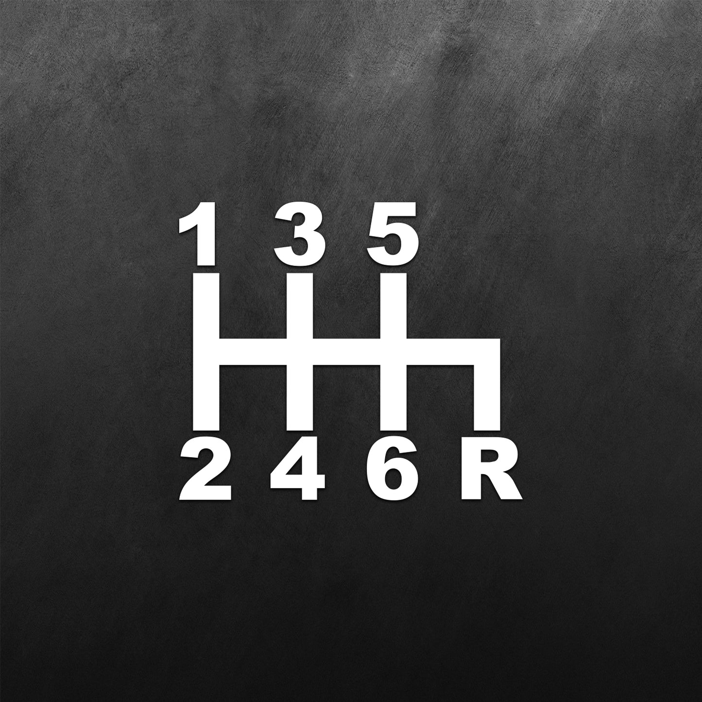 6 Speed Shift Pattern Sticker
