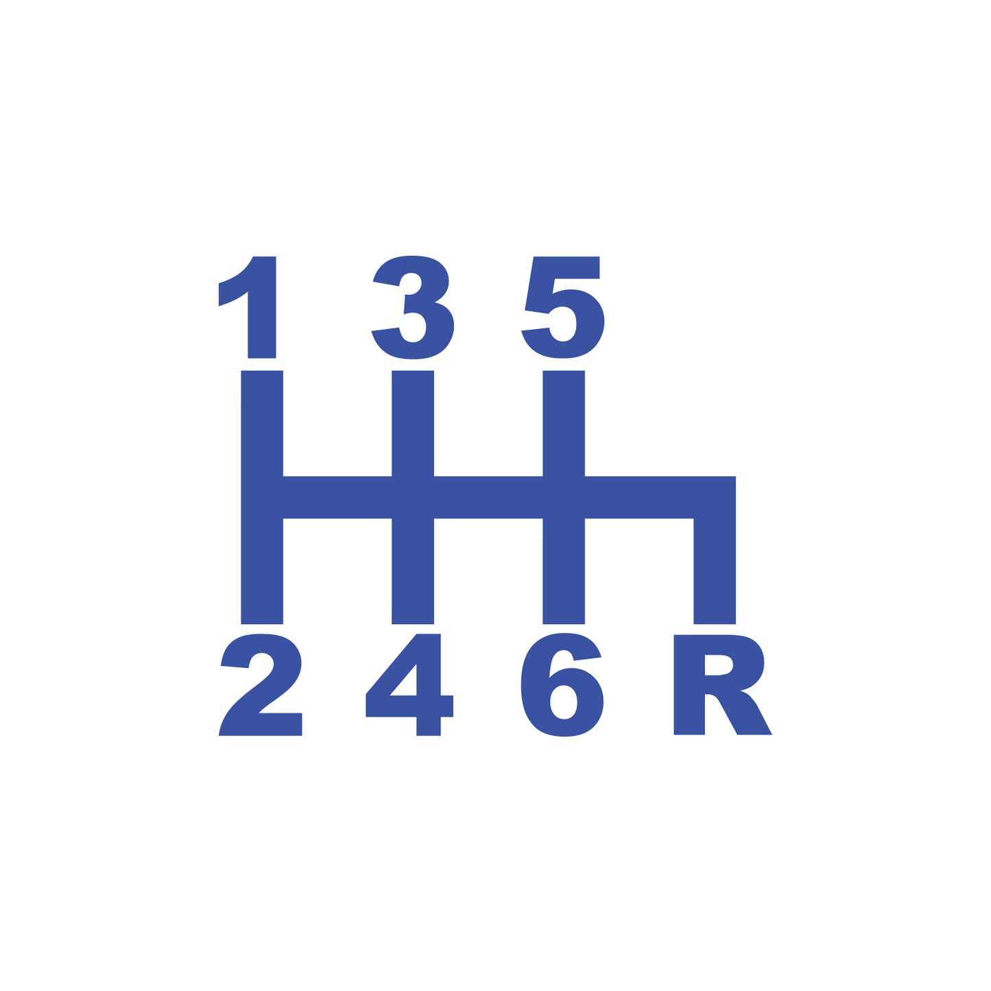6 Speed Shift Pattern Sticker