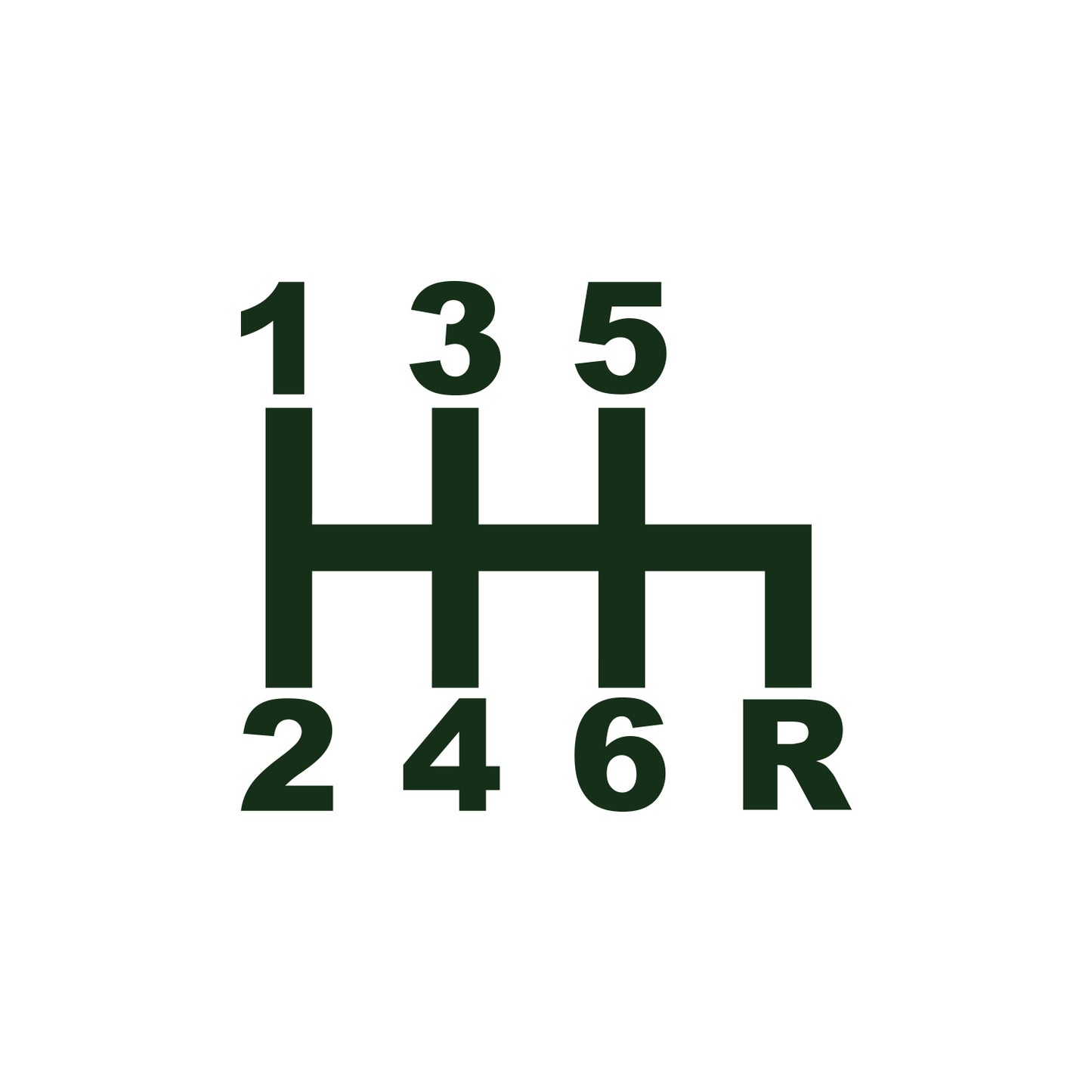 6 Speed Shift Pattern Sticker