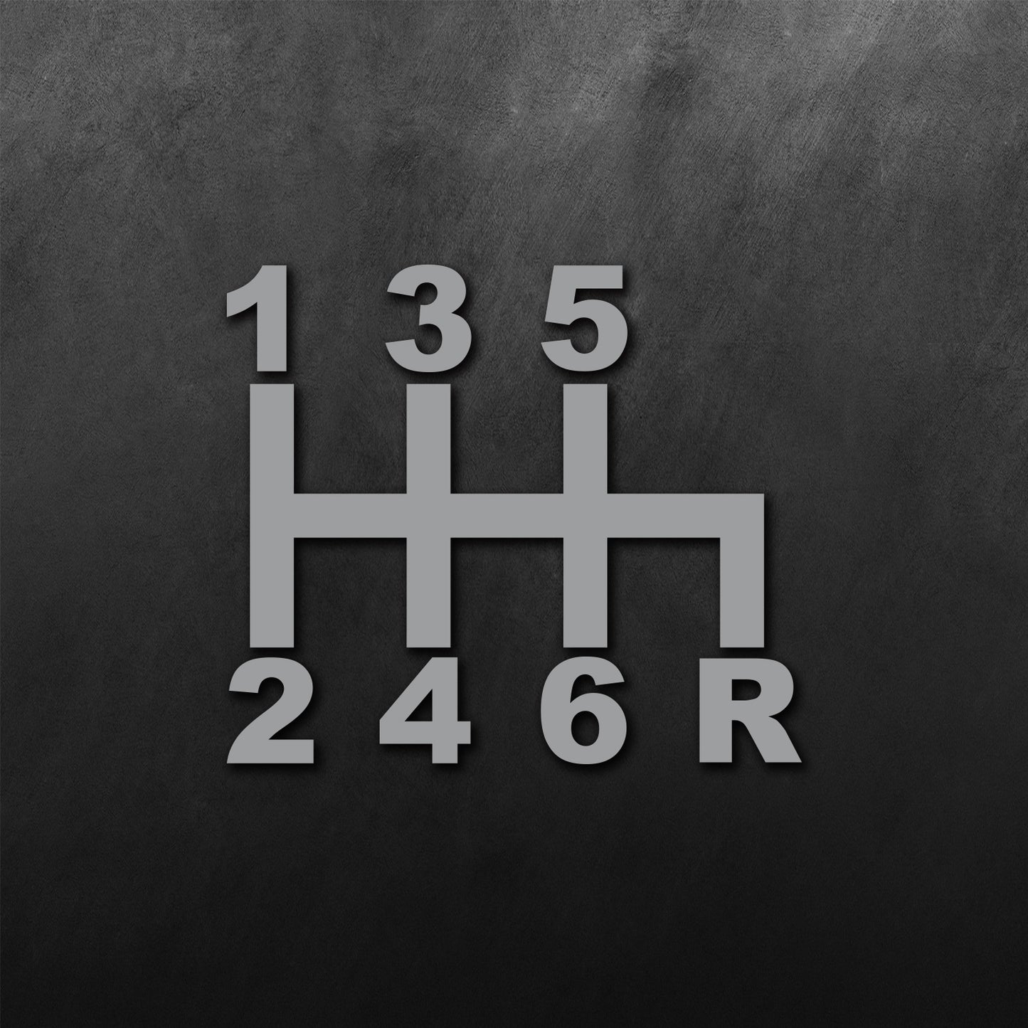 6 Speed Shift Pattern Sticker