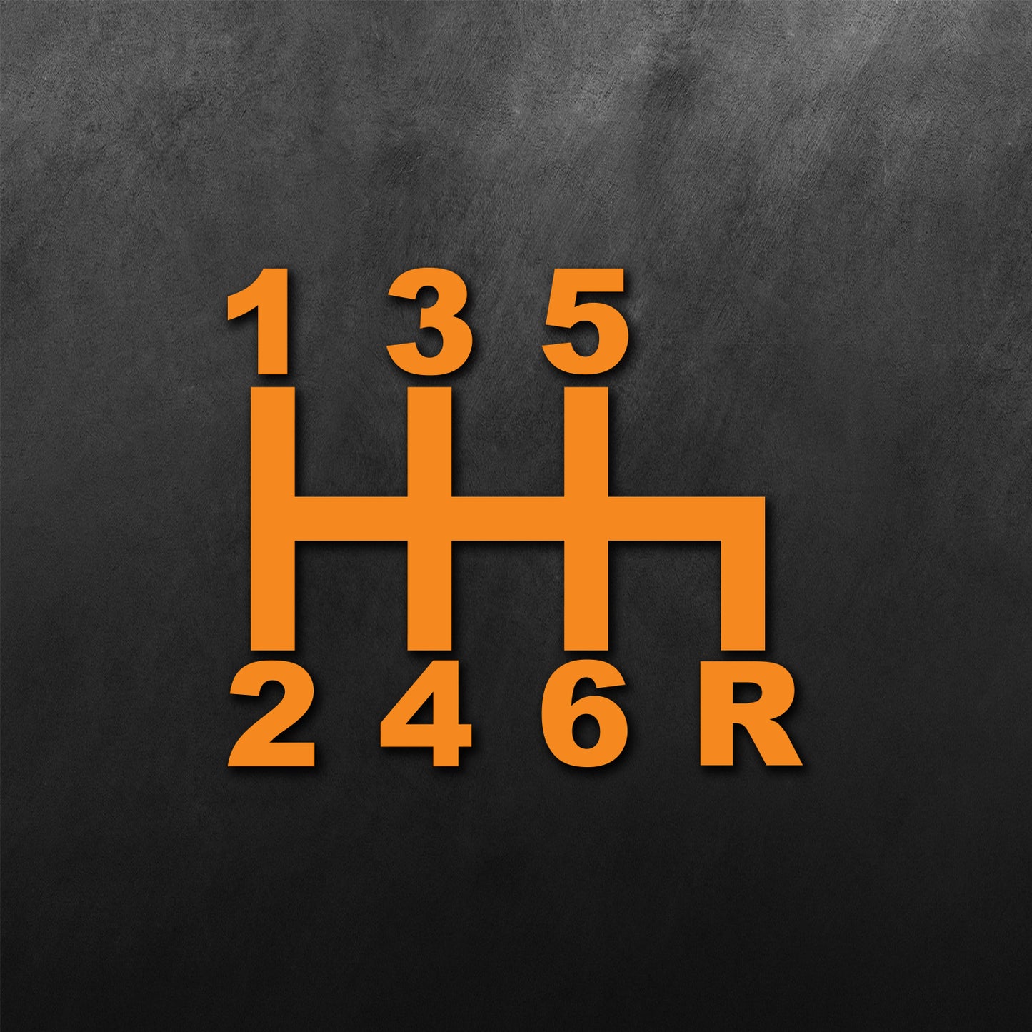 6 Speed Shift Pattern Sticker