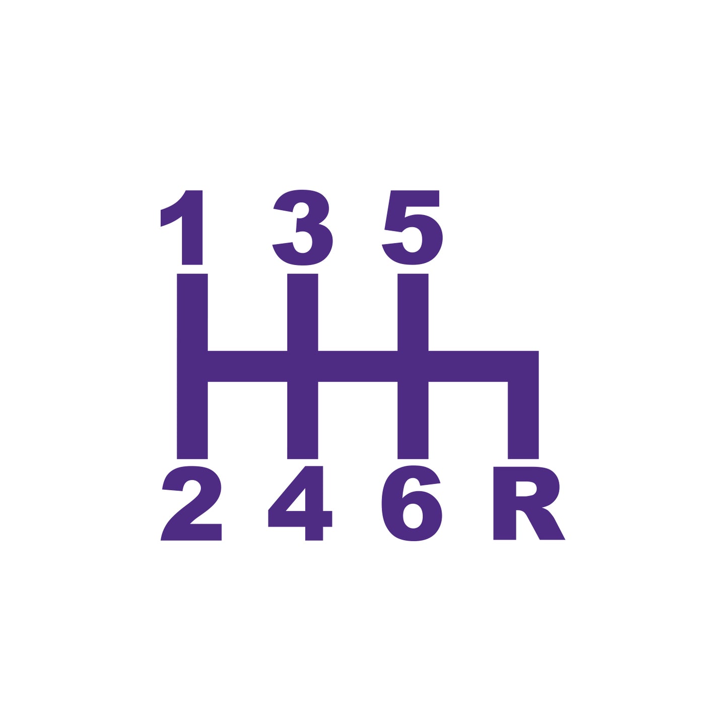 6 Speed Shift Pattern Sticker