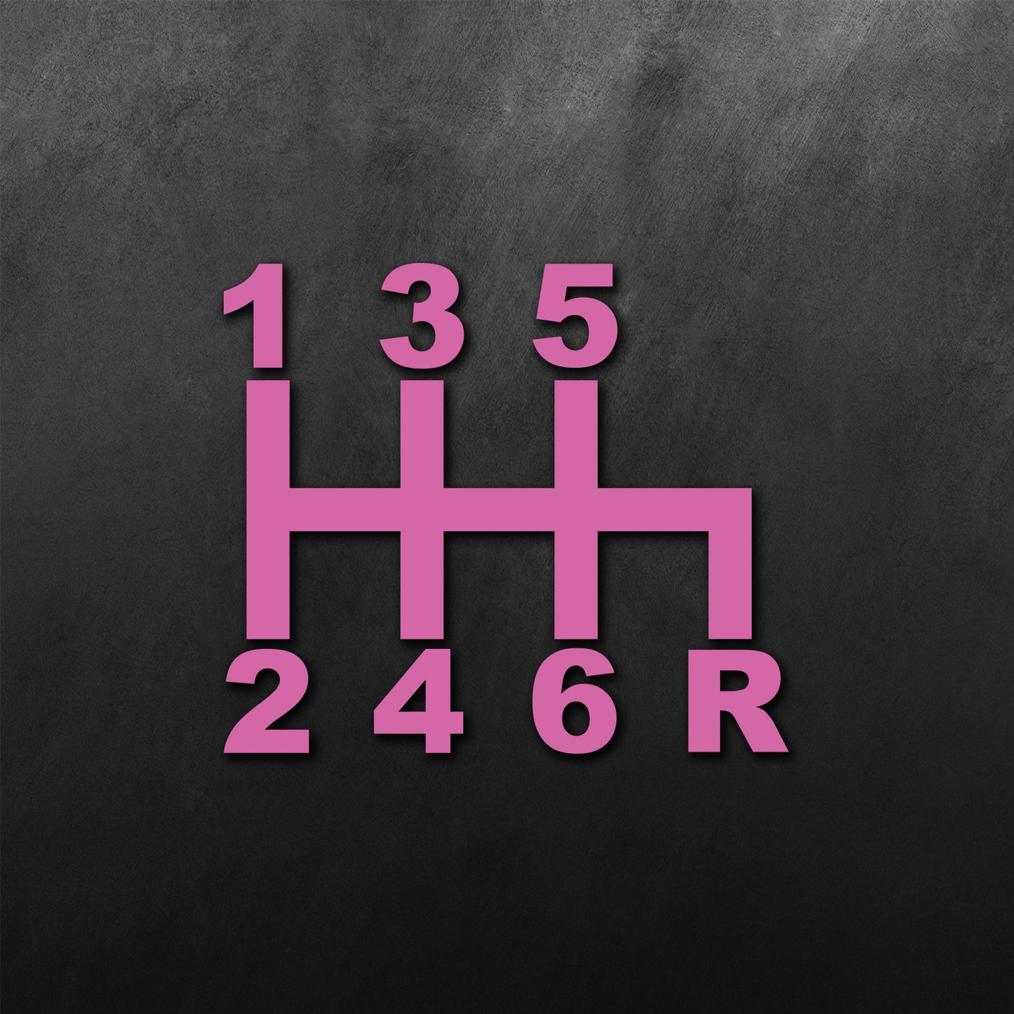6 Speed Shift Pattern Sticker