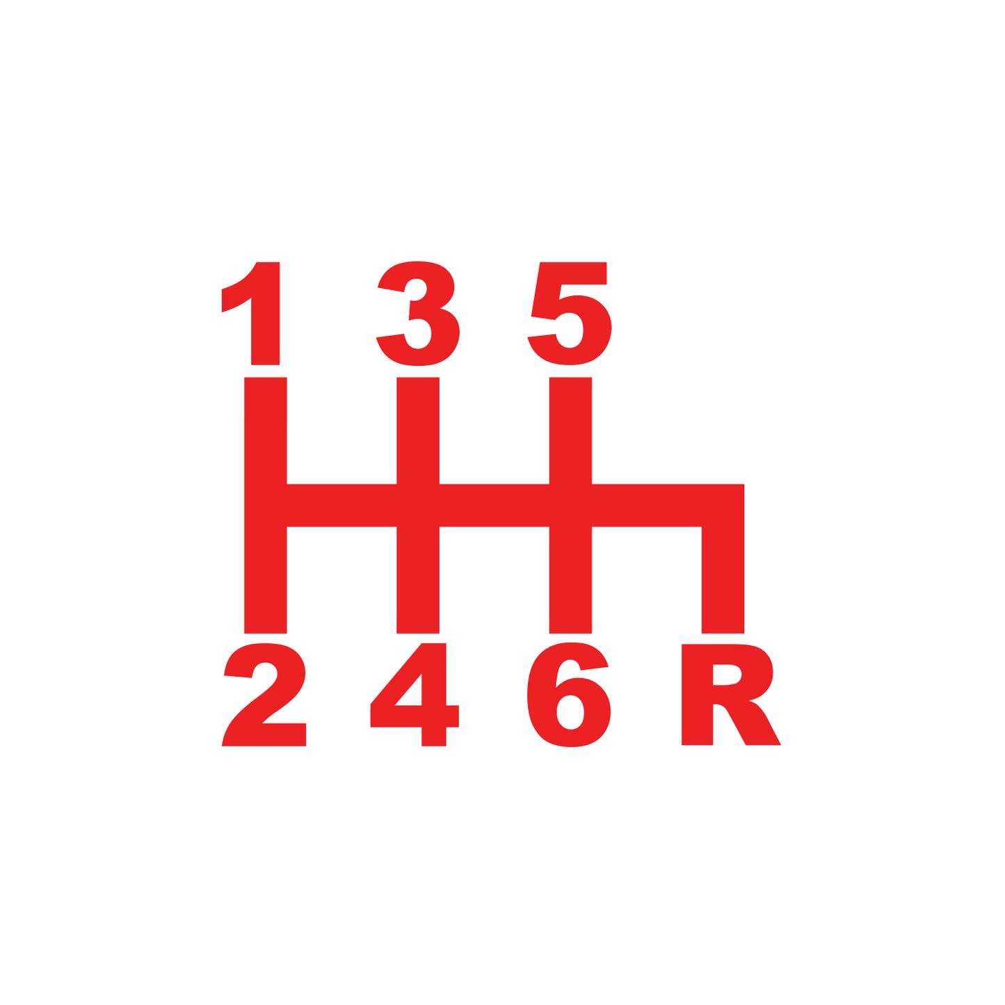 6 Speed Shift Pattern Sticker