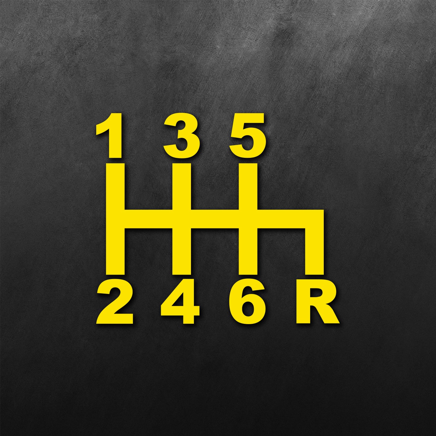 6 Speed Shift Pattern Sticker