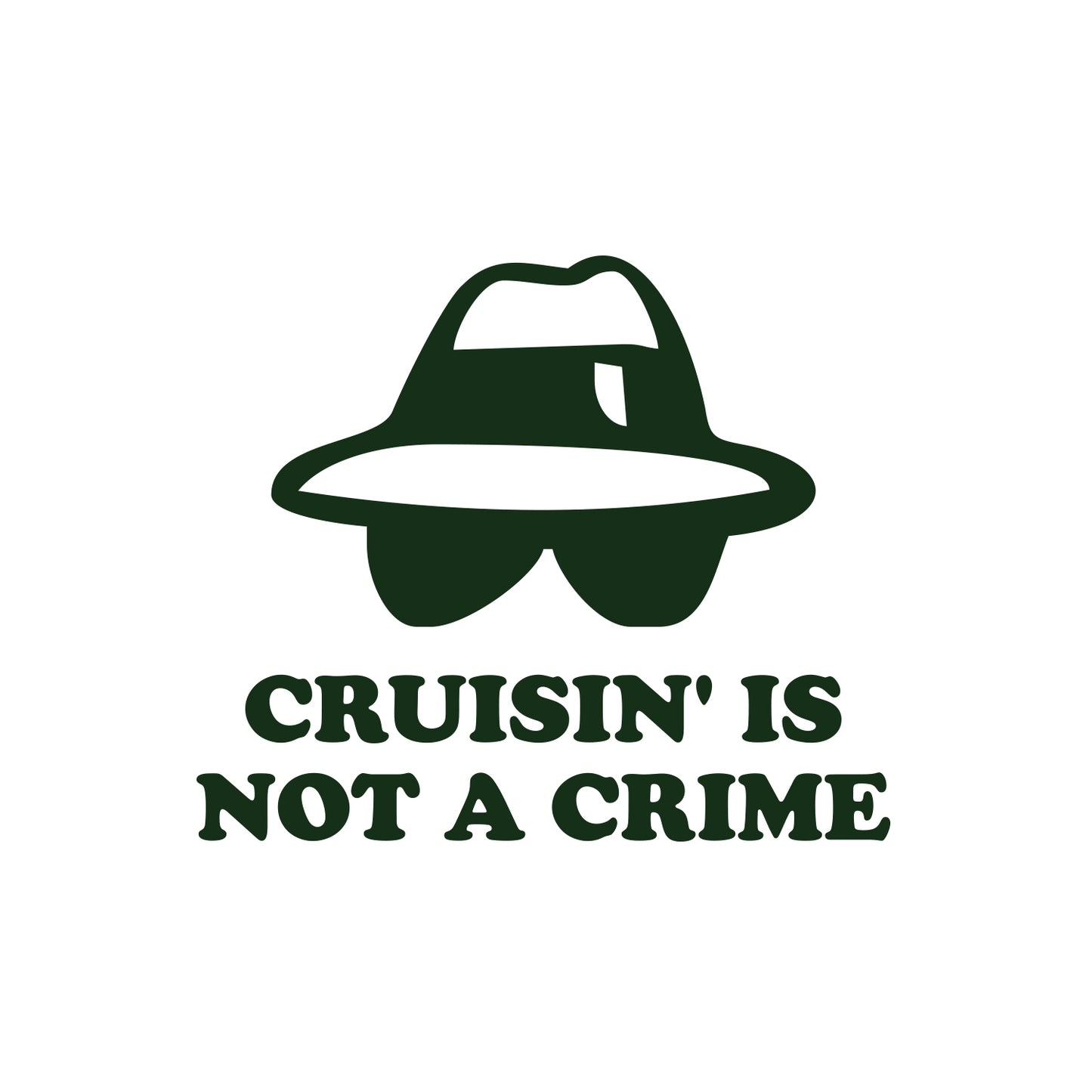 Cruisin Is Not A Crime Sticker