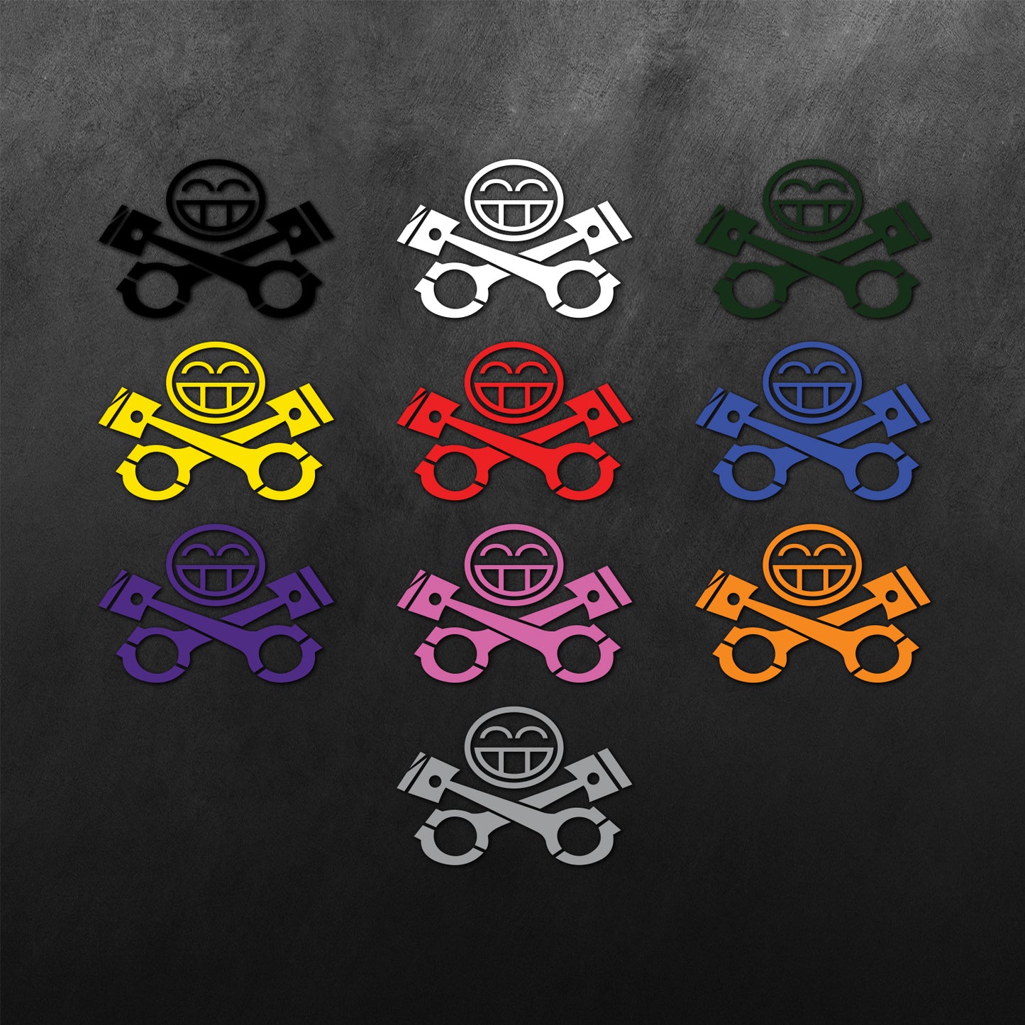 Piston Big Grin Emoticon Sticker