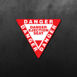 Danger Ejection Seat Sticker