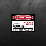 Please Honk Attention Sticker for Jeep