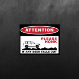 Please Honk for Land Cruiser Attention Sticker