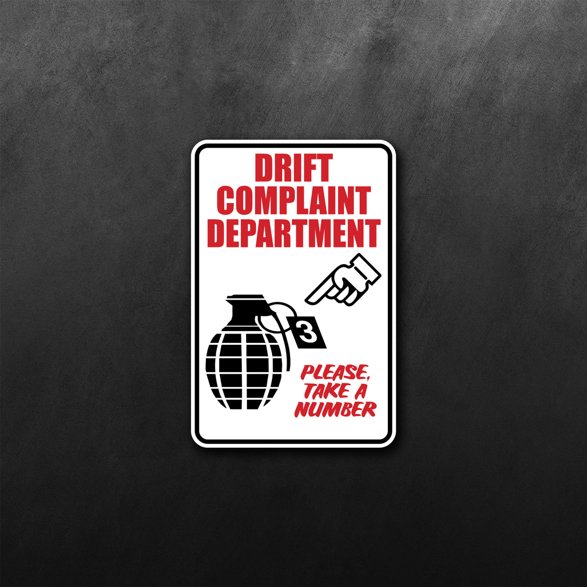 Sticker Disputed Drift Complaint Departement Sticker – Retrobot