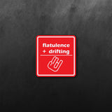 Flatulence + Drifting JDM Sticker